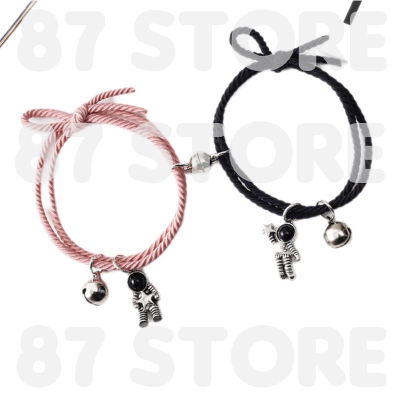 2 PCS GELANG COUPLE MAGNET PASANGAN ASTRONOT LONCENG