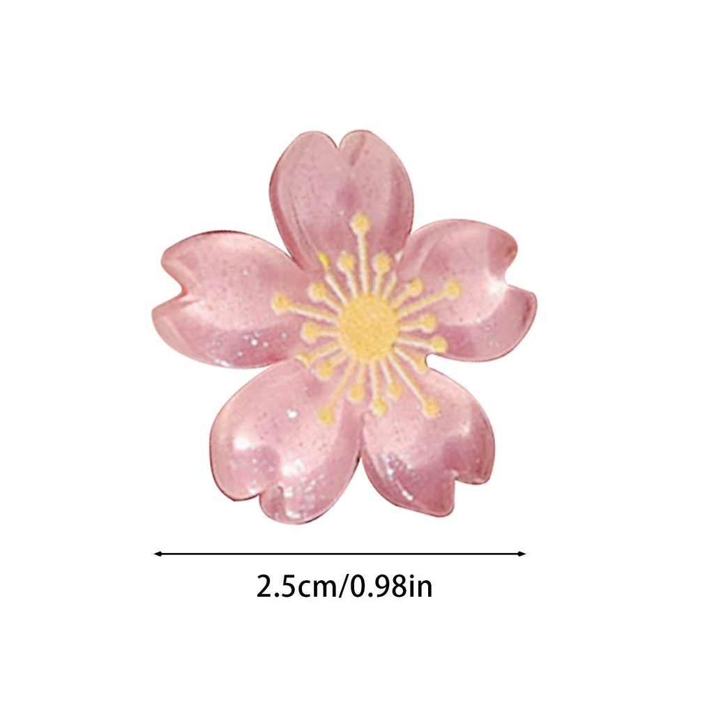 5pcs/set Bunga Sakura Lucu Cakar Rambut Kecil Suasana Manis Cakar Kepiting Jepit Rambut Klip Styling Aksesoris Rambut Fashion