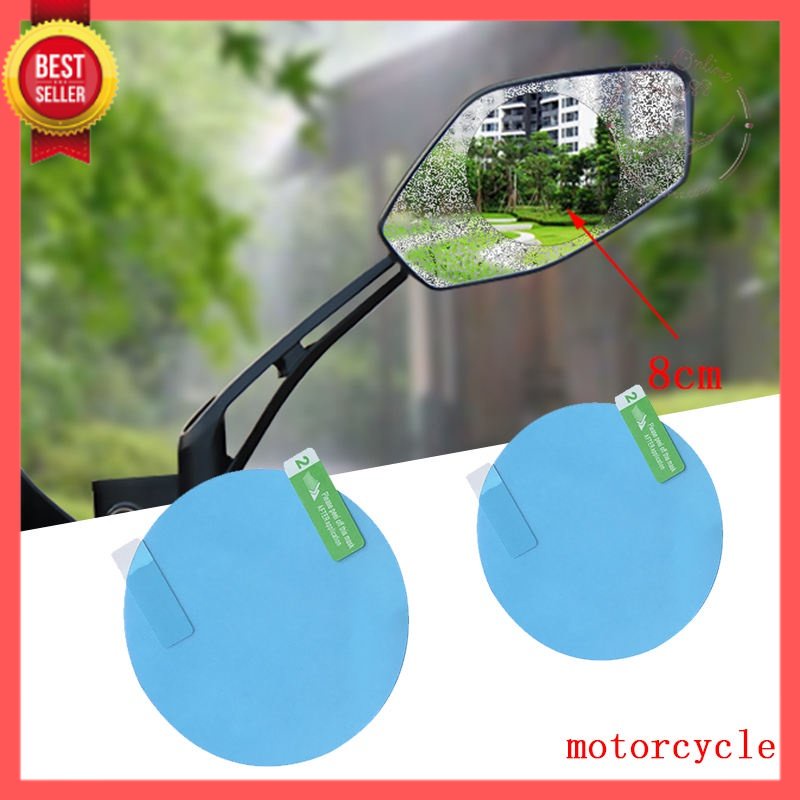 GOS -I315- Stiker Spion Kaca Mobil Anti Embun dan Air Waterproof - Sticker Bulat Kaca Spion Rainproof Waterproof 2 Pcs