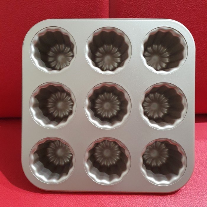 9cups canele bake pan / loyang cannele 9 lubang / caneles baking pan