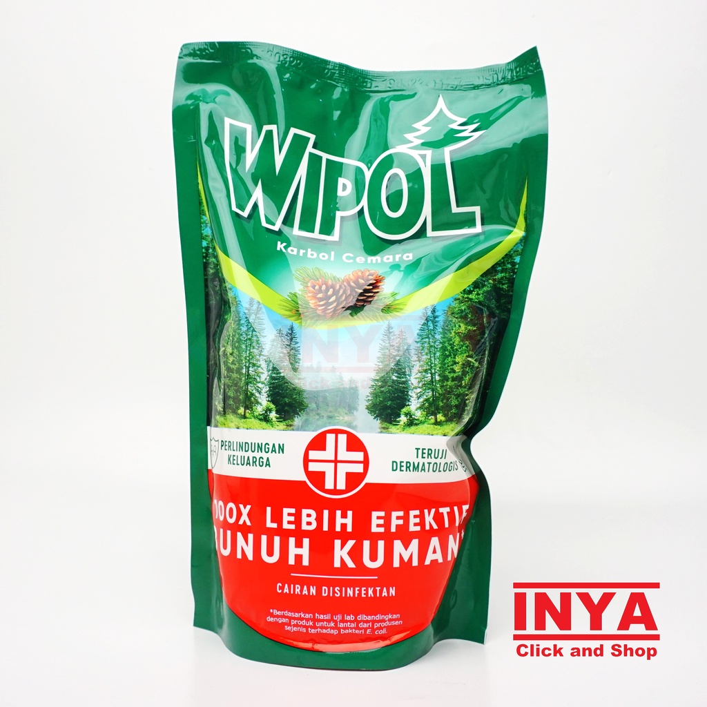 WIPOL KARBOL CEMARA CAIRAN DISINFEKTAN 750ml REFILL - Pembersih Lantai