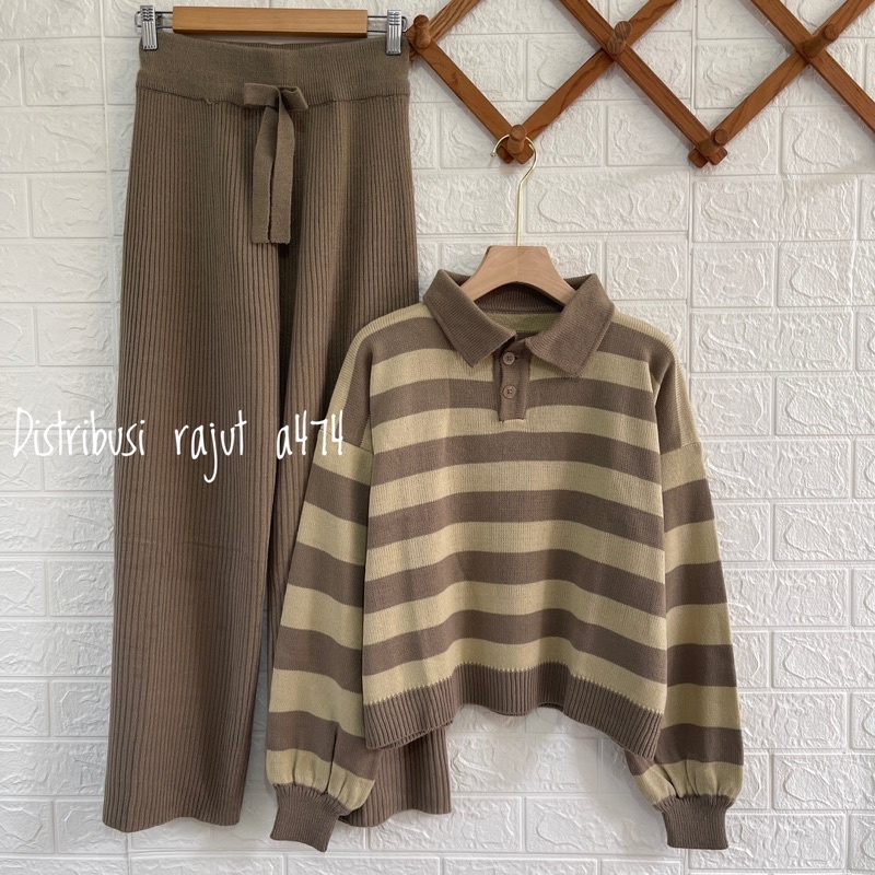 ONESET SWEATER STARLA ATASAN LENGAN PANJANG SETELAN CELANA KULOT