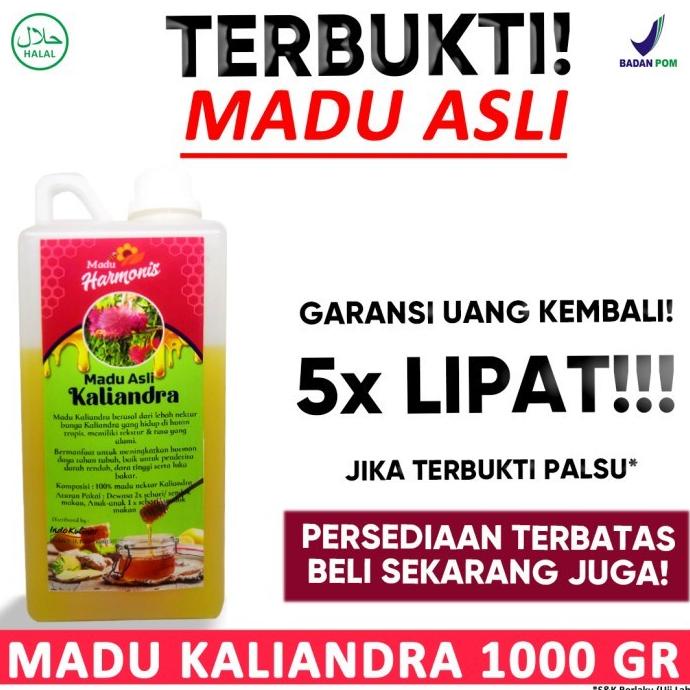 

Indokuliner Harmonis Madu Kaliandra 1Kg 1000Gr Asli Magnabunbul