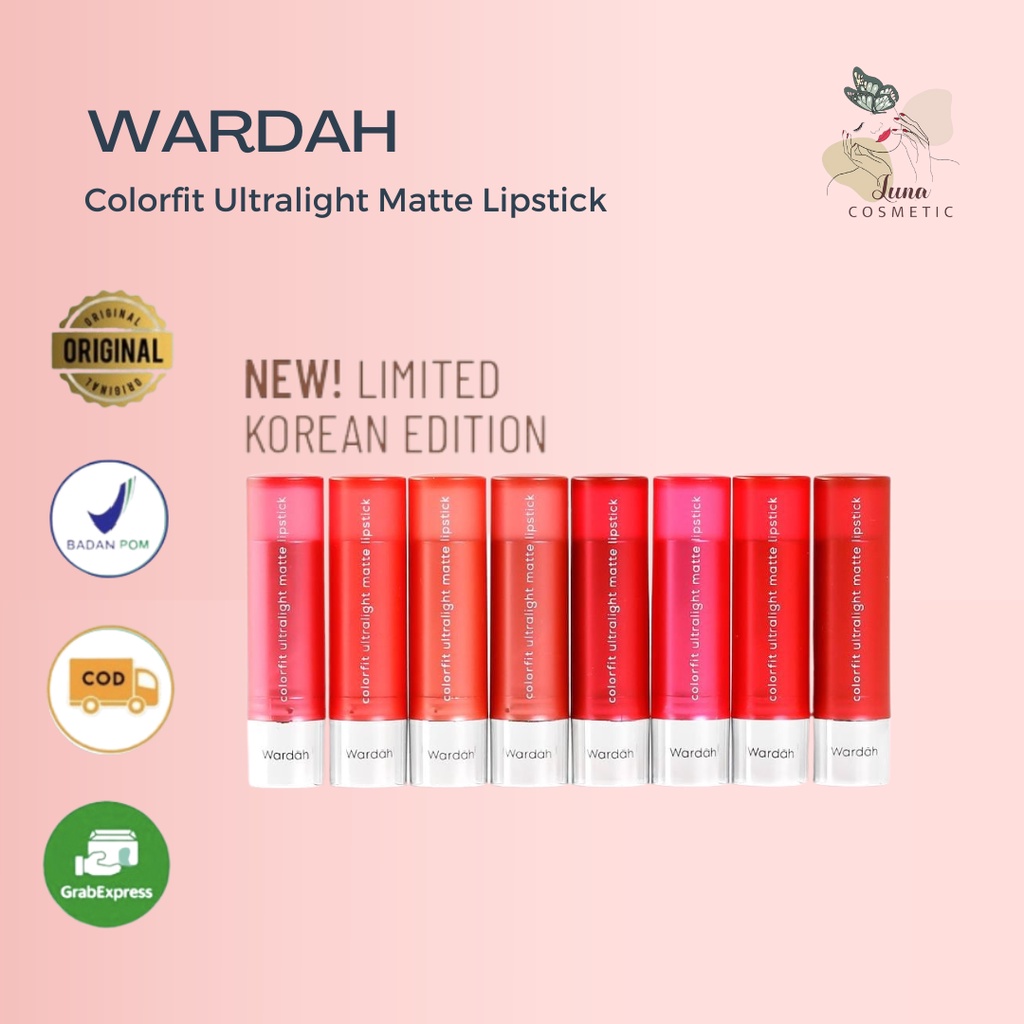 Wardah Colorfit Ultralight Matte Lipstick - Ringan dan Lembut di Bibir (Korean Limited Edition)