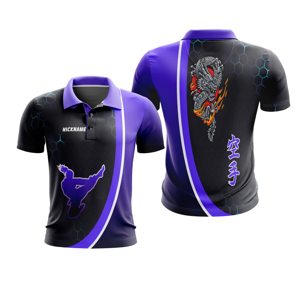 Baju Kaos Tshirt Jersey Beladiri Jepang Dojo Karate 2023 Art 01 Polo Pria Wanita Full Printing Custo
