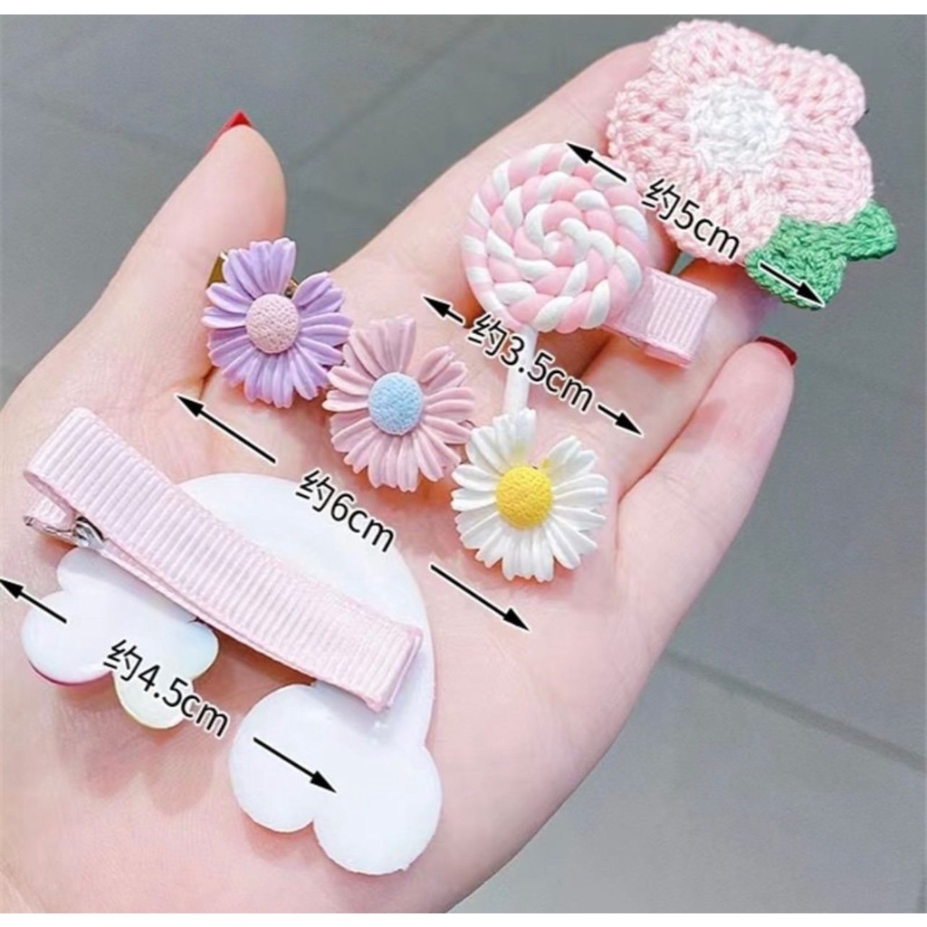 J10 JEPIT ANAK KUALITAS IMPORT LUCU KARTUN  JEPITAN RAMBUT ANAK KOREAN 1 SET ISI 14PCS - BDC