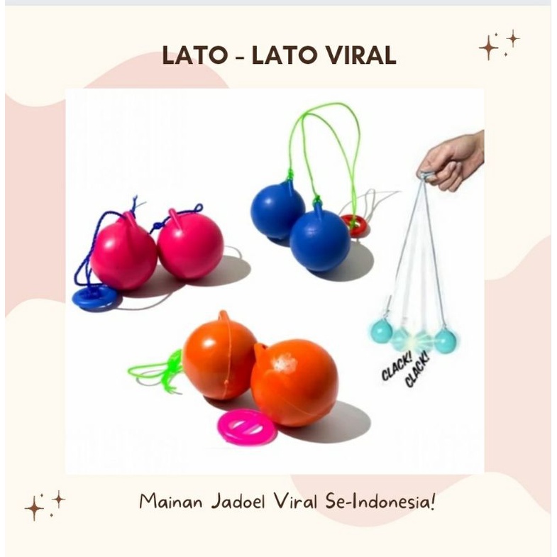 Mainan LATTO LATTO  Mainan Viral Mainan Lato lato berlampu bola yoyo lato lato glow in the dark lato