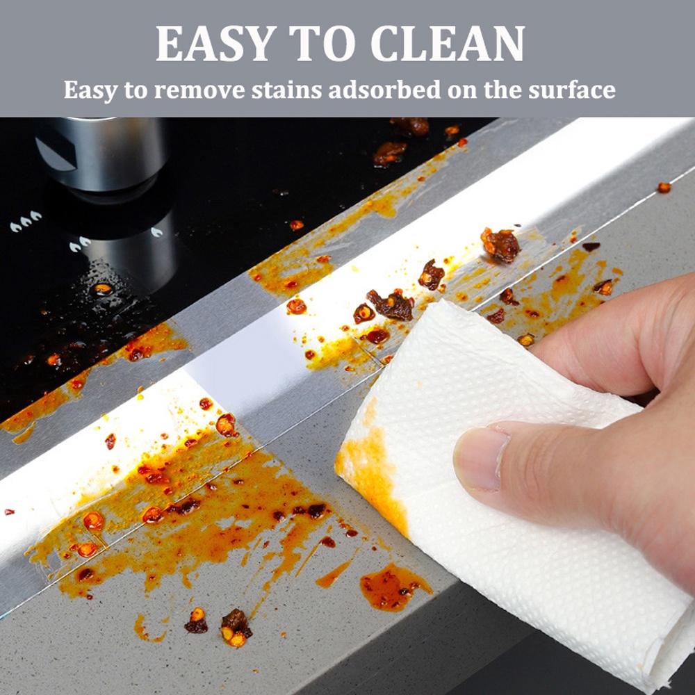 5 /10 /20m Dapur Tahan Minyak Self-Adhesive Tape Kamar Mandi Wastafel Fissure Sealant Repairs Tape Isolasi Panas Aluminium Foil Stiker Kamar Mandi Aksesoris Dapur