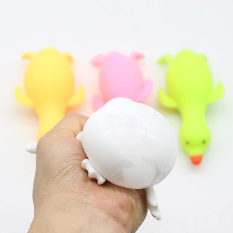 New Squishy Duck Mainan Anak Silikon Bentuk Bebek Stress Ball Promo Sen