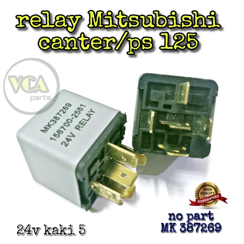 RELAY 24v KAKI 5 (5P) MITSUBISHI CANTER/PS125.
