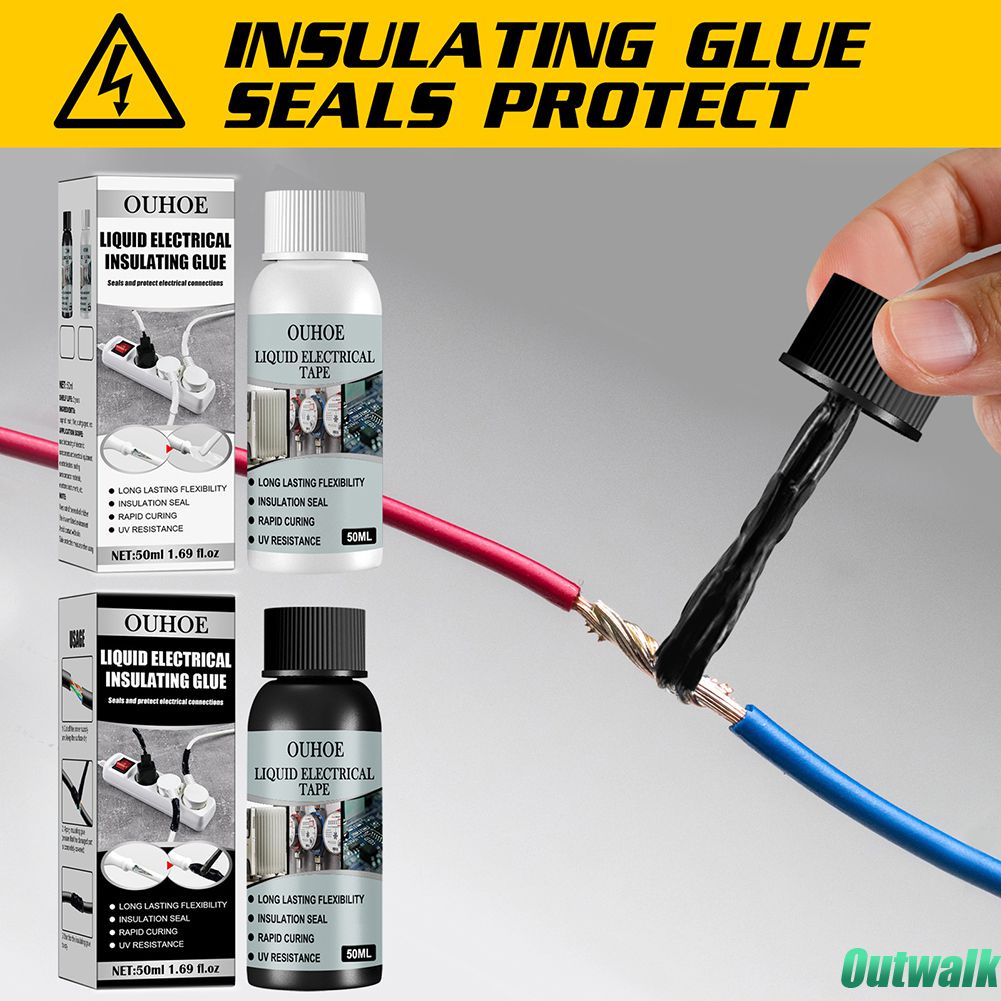 ღ Cair Isolasi Perekat Baik Cuaca Tahan Tahan Air Tahan Suhu Tinggi Penyegelan Perekat Organik Perbaikan Sealant untuk Papan Sirkuit Switch antena Radio