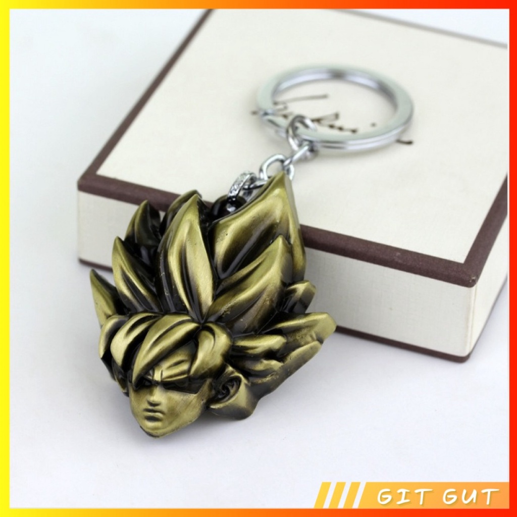 Keychain Gantungan Kunci Dragonball Son goku Super Saiyan Face Head