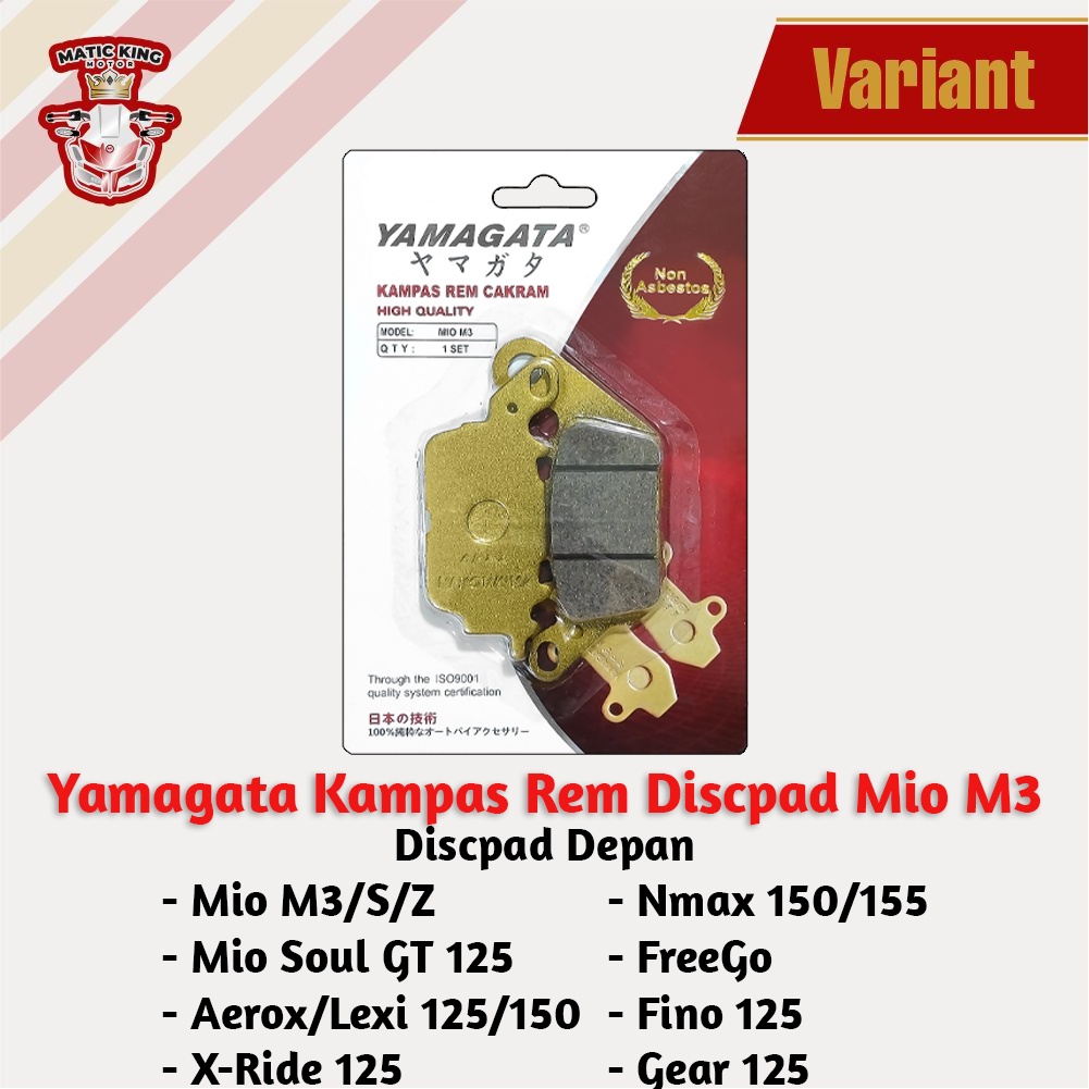 Kampas Rem Cakram Dispad Discpad Depan Belakang Yamaha Nmax Aerox Lexi 125 150/155 Old New Yamagata