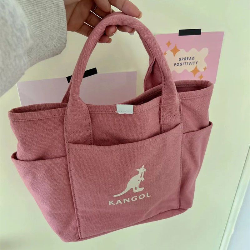 Red Korea fashion pangsit tas kanvas portabel tas tote bag diagonal satu bahu tas sekolah mahasiswa perempuan komuter tas perempuan