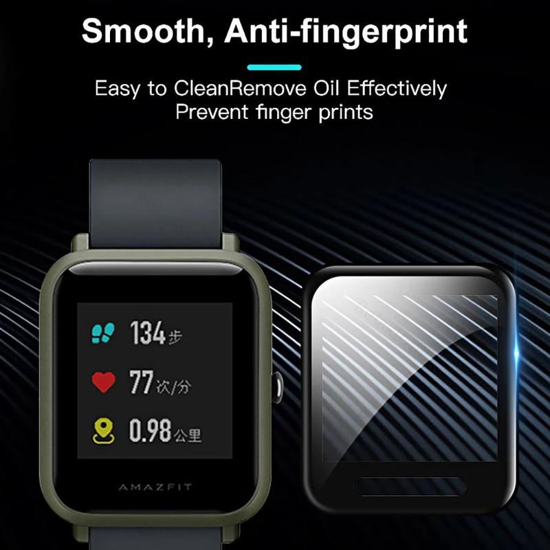 Soft Fibre Bukan Kaca Untuk Huami Amazfit Band5 6 7 Lite 1S Cover Film Pelindung Untuk Huami Amazfit Bip U Pro Pop Pro Full Screen Protector