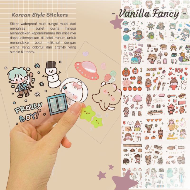 

Stiker bulet journal/stiker korea/stiker murah/jack frost/little mermaid/minnion