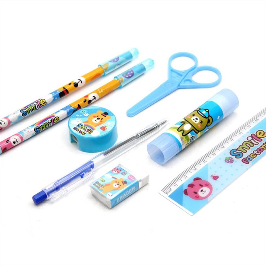 Set Alat Tulis Anak Kartun 10 in 1 - Stationary Set 10 in 1 - Kenji Shop