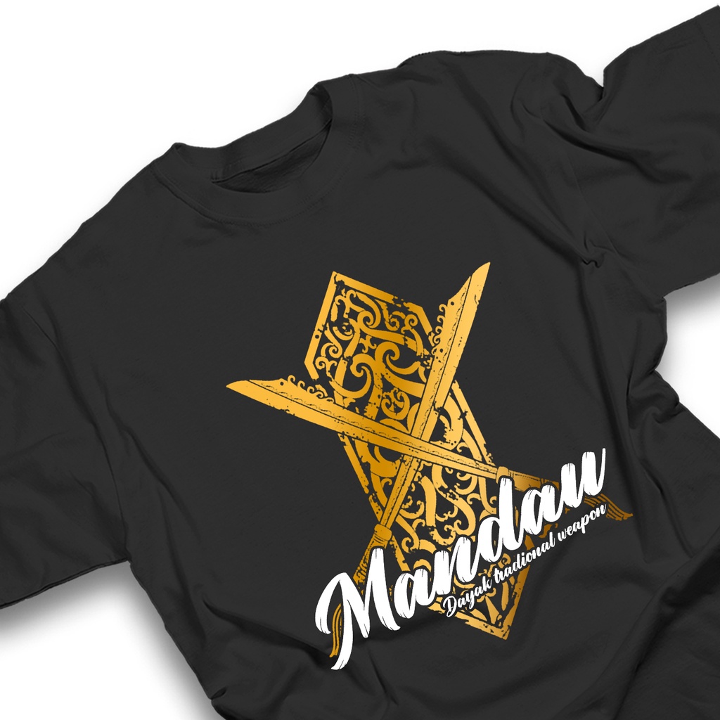 Kaos MANDAU DAYAK Tshirt cotton combed 30s Baju MANDAU ASLI DAYAK KALIMANTAN
