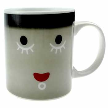 Color Changing Magic Mug  Bunglon Cangkir Sensitif Suhu  Panas Dingin Motif Smile Face / Gelas Ajaib Berubah Warna Kena Air Panas Dingin / Cangkir Gelas Kopi Teh Keramik Aesthetic Marble / Gelas Souvenir Hadiah Kado Wedding Pernikahan Ulang Tahun Wisuda