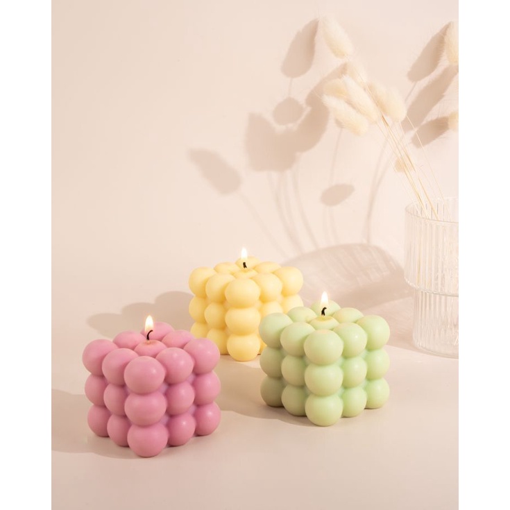 Candle Bubble / Lilin Aromaterapi / Aesthetic Scented Candle / Soy wax Candle / Beeswax / Properti Foto