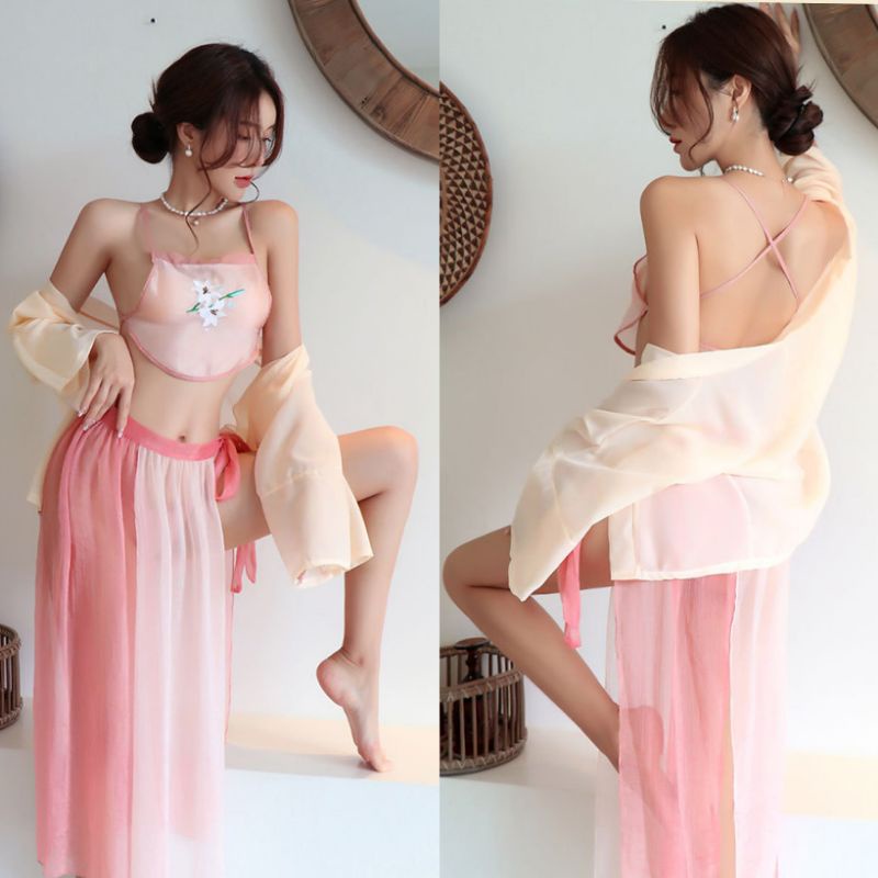 Kostum Penari Kimono + Bikini + Gstring China Shanghai Dancer Vintage Costume Cosplay