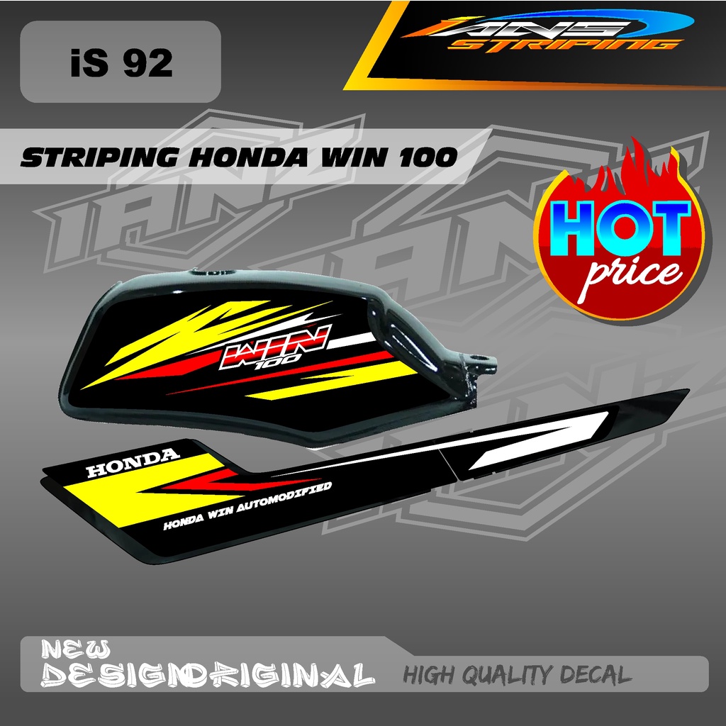 LIST STIKER CUSTOM WIN100 BAHAN BERKUALITAS MENGUNAKAN MATERIAL HOLOGRAM / NON HOLOGRAM IS92