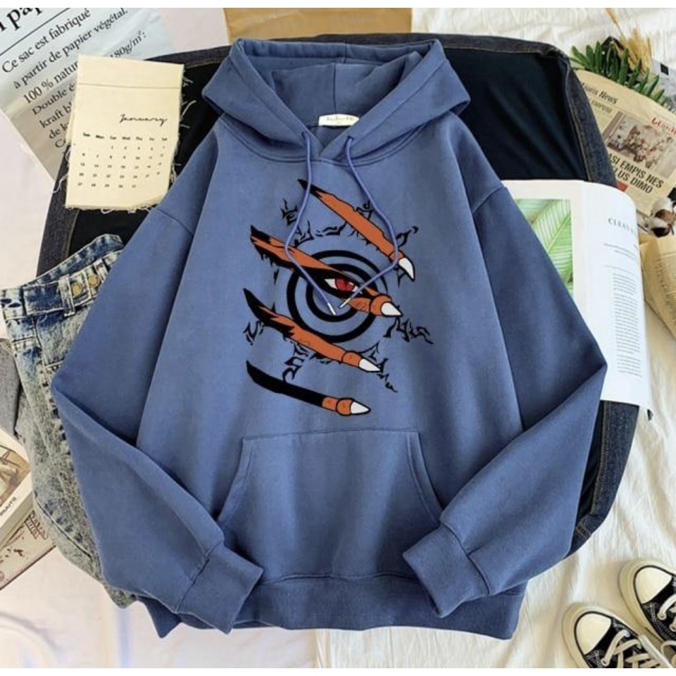 KURAMA Sweater Hoodie Trendy II KURAMA anime Jumper Hoodie II  Sweter Oblong Topi Sz M - XL ( Pria &amp; Wanita / Anak &amp; Dewasa )