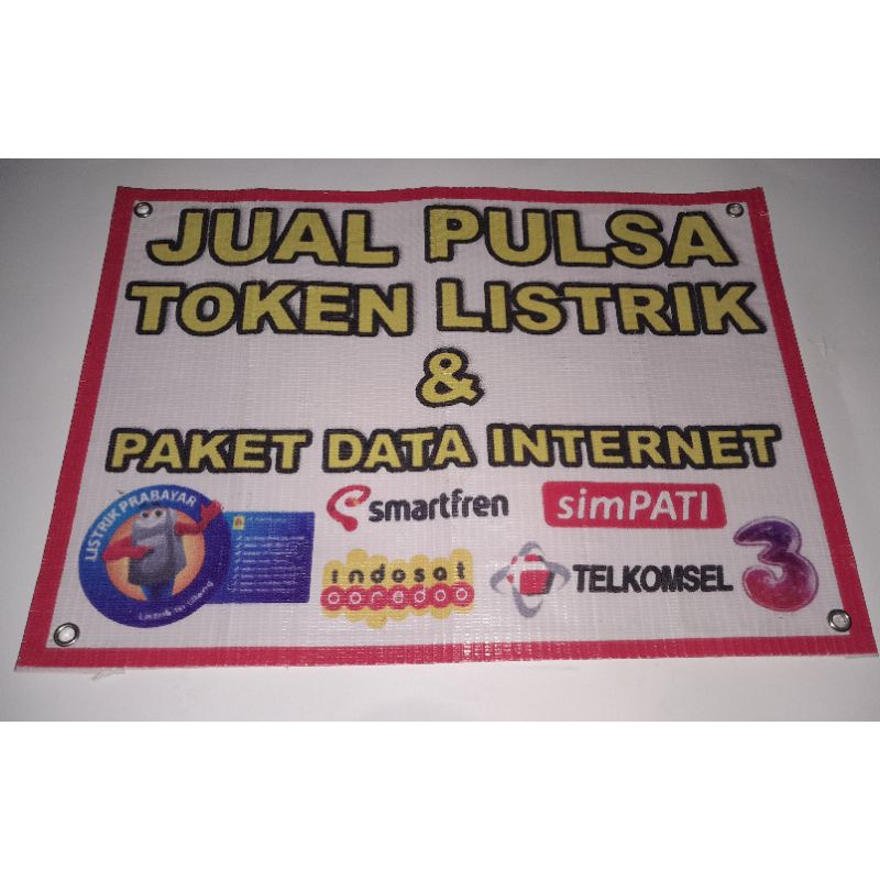 SPANDUK JUAL PULSA DAN TOKEN LISTRIK