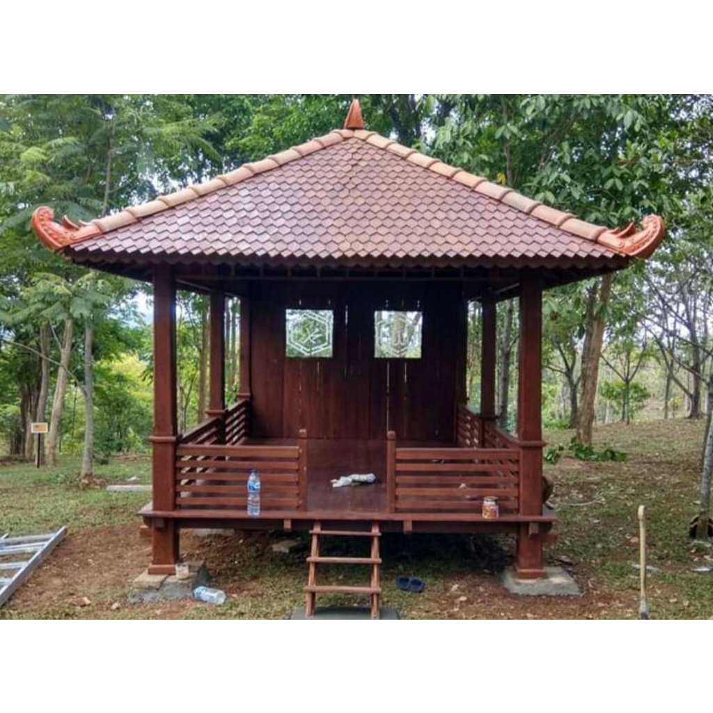 Free Ongkir Plus Pasang Area Pulau Jawa | Gazebo Model Gebyok Belakang Ukuran 3x6 Meter, Mushola Kay