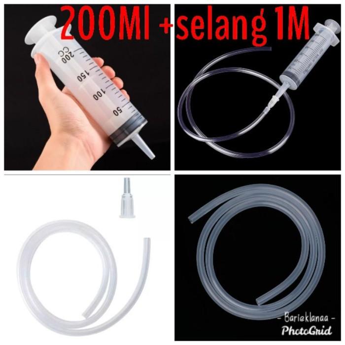 Suntikan besar 200Ml selang suntikan 1 meter spuid syringe spuit jumbo