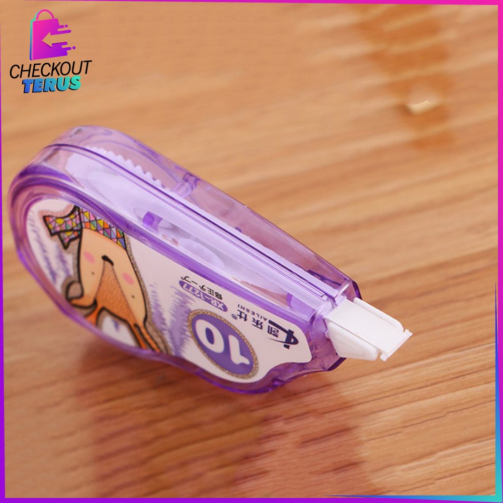 CT A52 Correction Tape Karakter Hewan Lucu Perlengkapan Sekolah Tip Ex Kertas Anak Sekolah Correction Pita Tipex Koreksi Multifungsi