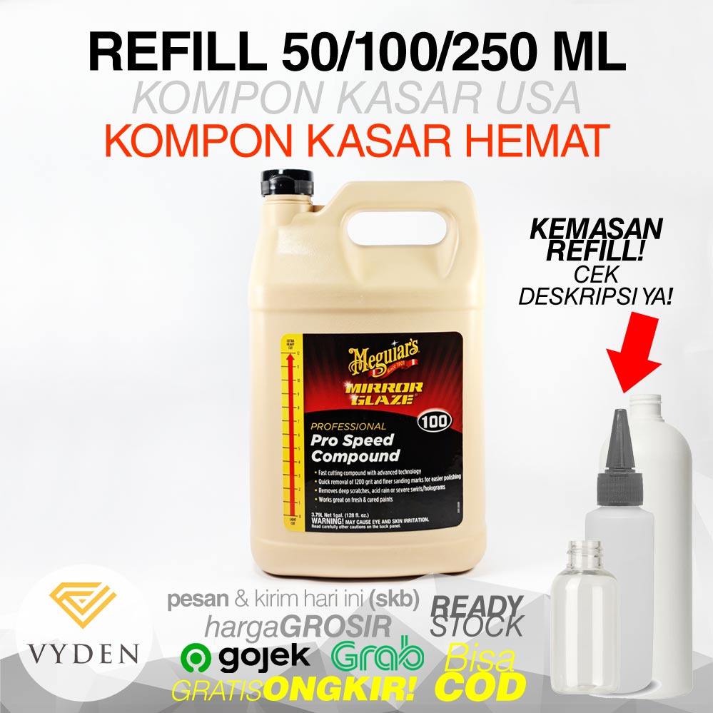 MEGUIARS M100 Pro Speed Compound REFILL Kompon Kasar Kilap Tinggi MURAH