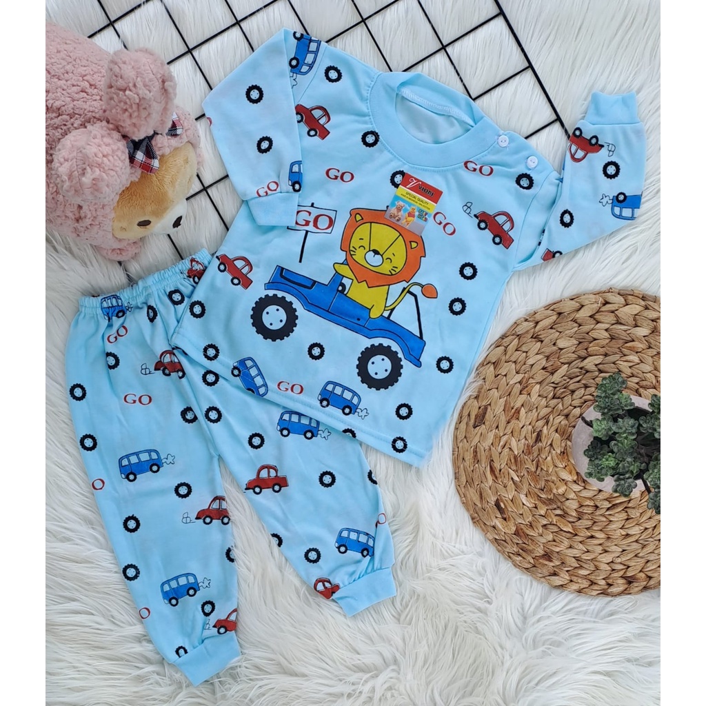 BAJU BAYI singa mobil Setelan  3-18 Bulan (RG132)