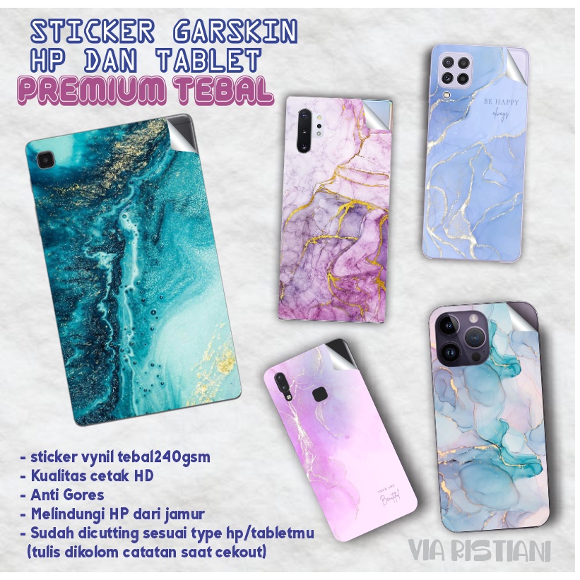 Garskin Skin HP Stiker Anti Jamur Iphone  Vivo Oppo Realme Redmi Samsung Huawei  Samsung  Stiker Pelindung All Type Handphone Tablet Bunga Colorful Pastel