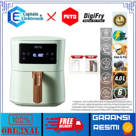 MITO AF1 / AF 1 / AF-1  Digital Air Fryer 4L WOOD Series