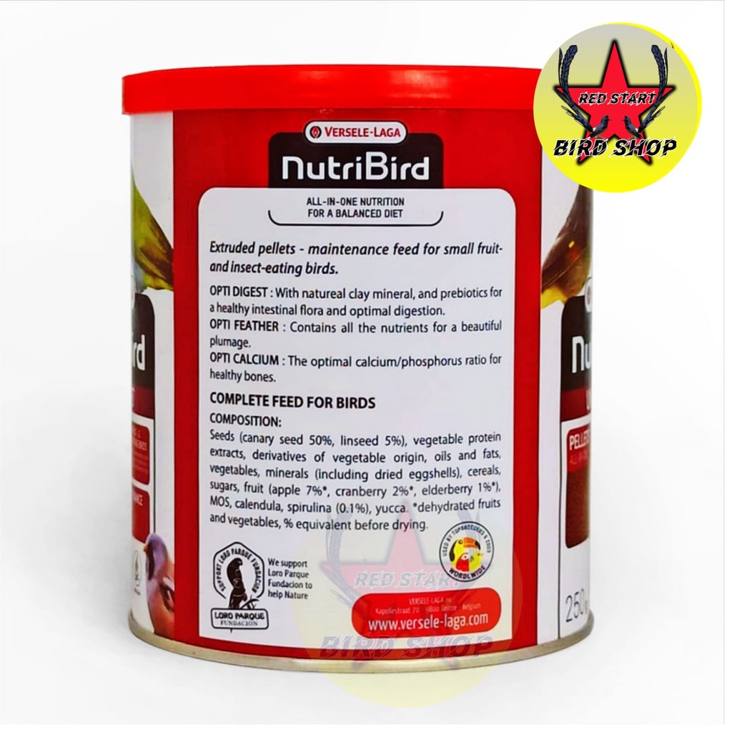 Nutribird Nutri Bird UNI Komplet Versele Laga Kemasan 50 Gram dan 100 Gram Pakan Burung Pleci Prenjak