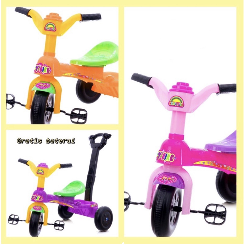 Sepeda Anak Roda 3 Tricycle HB 620 Fungsi Musik dan Dorongan