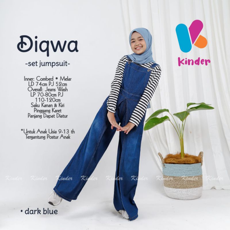 DIQWA ORI KINDER | Set Jumpsuit Perempuan Remaja