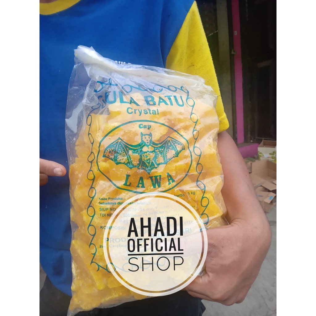 

[ready] Gula Batu Kuning - Cap lawa - Khas Cirebon Kemasan 5 KG