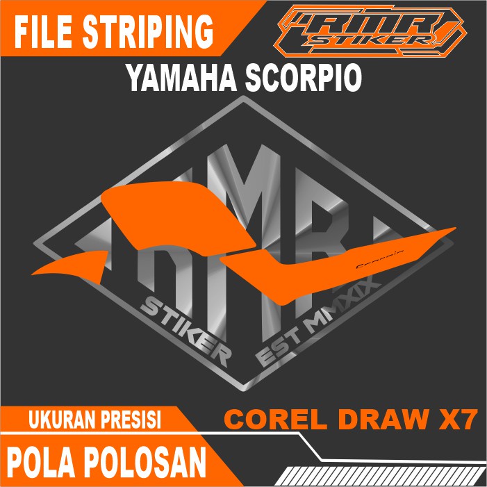 Pola File / Mentahan Striping Yamaha Scorpio