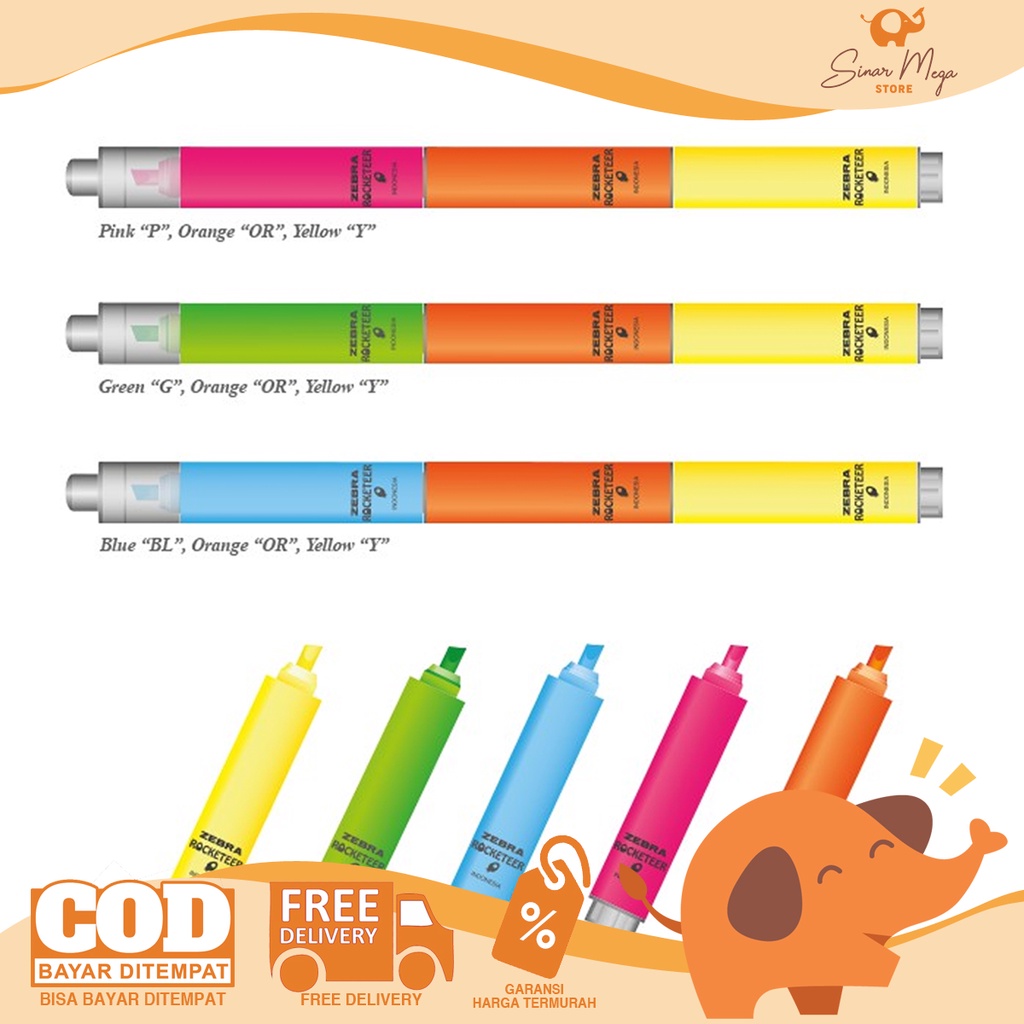 

Stabillo Highlighter Zebra Rocketeer Rocketter 3 in 1