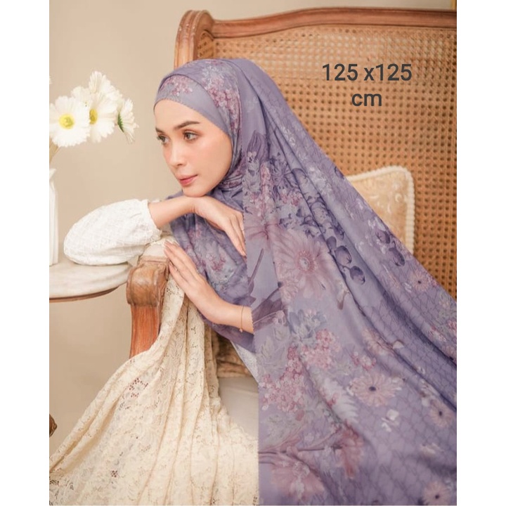 SALE !! hijab segiempat voal syari motif terbaru aurora | jilbab syar'i voal premium | kerudung segi empat jumbo motif voal