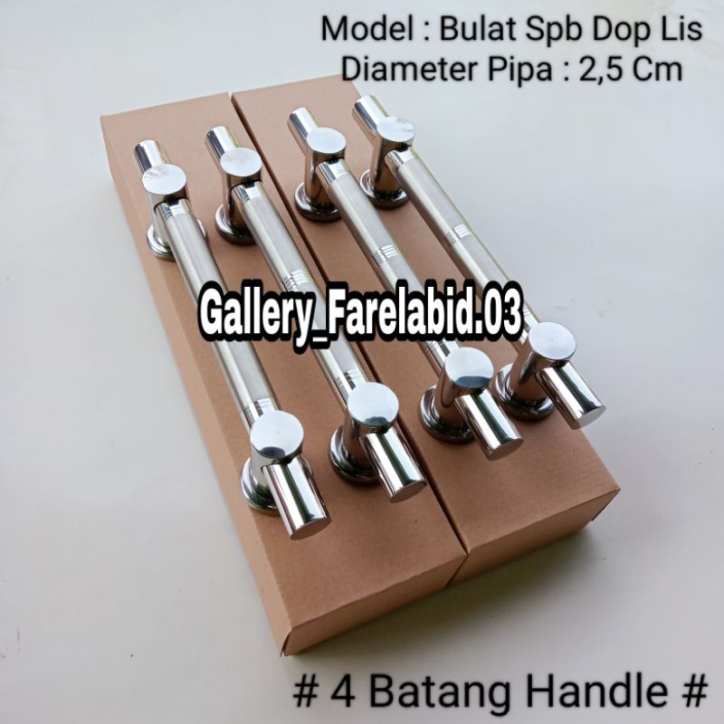 4 Pcs Handle Pintu Rumah Stainless Steel Bulat Spb 33 Cm Gagang Pintu Rumah Modern Pegangan Pintu Utama Kupu Tarung Tarikan Pintu Dapur Kamar Minimalis