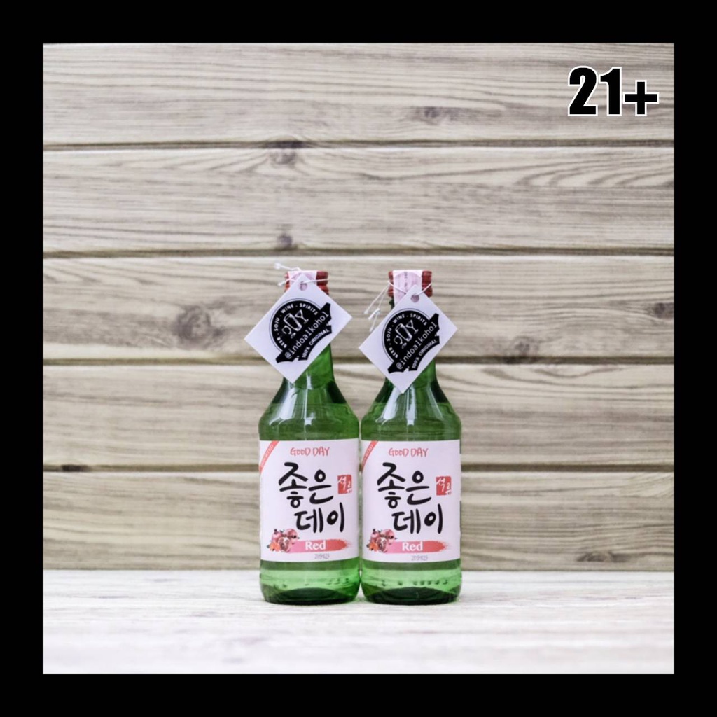 Jual Paket 2 Soju Good Day Red Pomegranate 360ml Indoalkohol Original