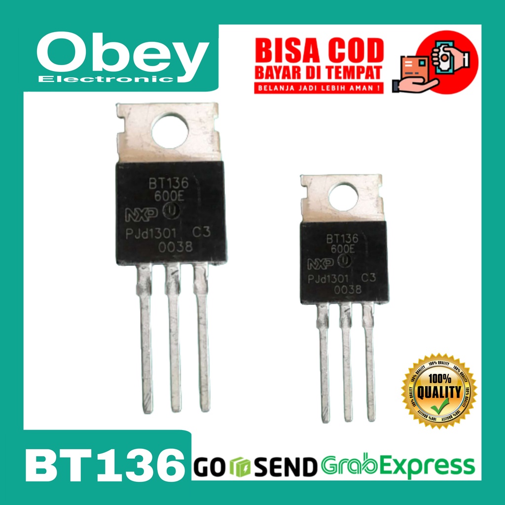 TRIAC BT136 BT 136 600E TRANSISTOR MOSFET 4.8