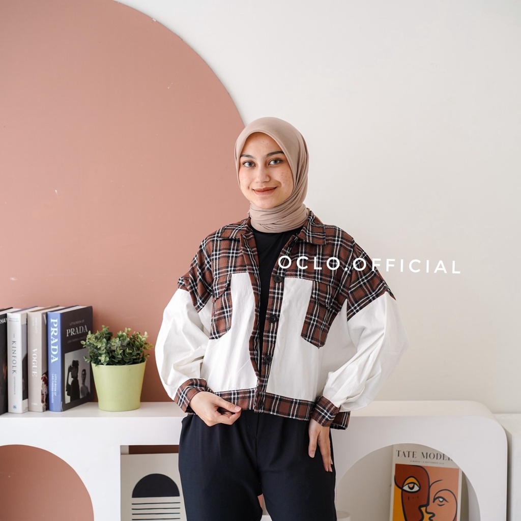 Zione Shirt | atasan wanita combi casual basic