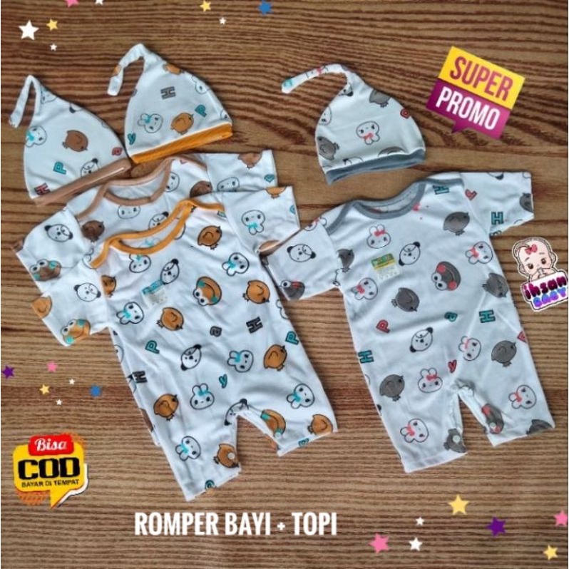 romper bayi+topi