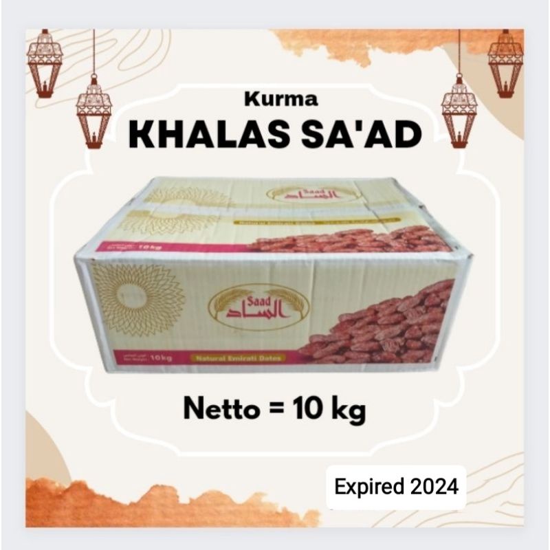 

Kurma Saad Khalas 10 Kg Kholas Dates Denpasar Bali