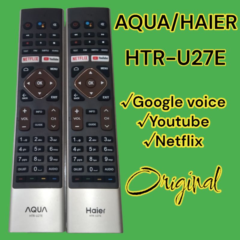 REMOT TV AQUA SMART TV ASLI AQUA HTR-U27E REMOT HAIER HTR-U27E