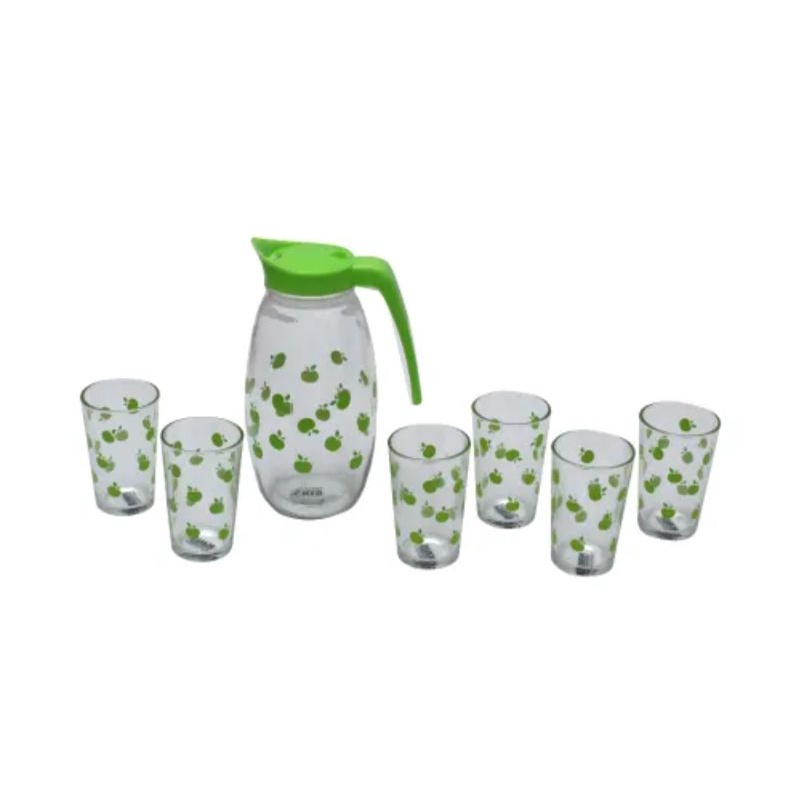 KRIS Set Teko Minum Kaca Dengan Tutup/Pitcher Minuman/Glass Jug 1.5L